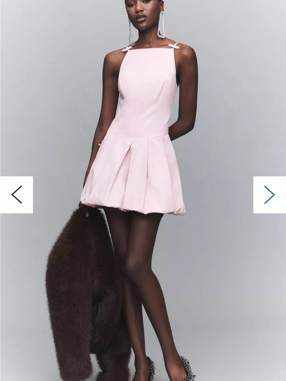 NWT Anthropologie ASTR The Label Tionna Sleeveless Bubble Mini Dress size M PINK - Picture 3 of 12